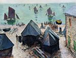 Клод Моне Отплытие лодок, Этрета 1885г